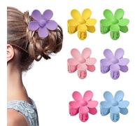 katmerio Lot de 6 grandes pinces à cheveux en forme de fleur mate - Pinces à cheveux antidérapantes - Pour femme - 6 couleurs