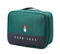 katmerio Trousse de Secours Vide,Grande Capacité Étanche Sac de Médecine Portable,Sac de Rangement de Médicaments pour Situations D'urgence à Maison,Voiture,Randonnée(Vert)