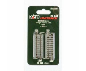 Kato 20-040 - 4 X 62Mm Long Unitrack S62 Piste Droite N Gauge DSA