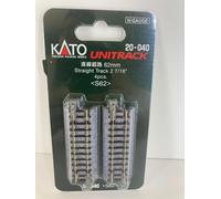 KATO 20-040 - Unitrack (S62) Droit Piste 62mm (4pcs) N Jauge