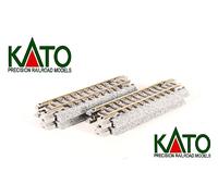 KATO 20-040 SET N.4 RAILS DROITS AVEC BALLAST LONGUEUR MM.62 S62 ÉCHELLE-N