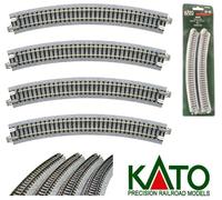 KATO 20-120 Ensemble N.4 Rails Courbes Avec Ballast Lg 315 Mm R315-45