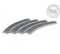 Kato 20-170 - Échelle N - Ensemble De 4 Rails Courbes R216 45° Avec Ballast