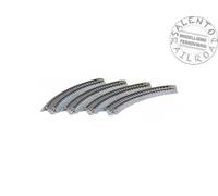 Kato 20-172 - Échelle N - Set De 4 Rails Courbes R183 45° Avec Ballast