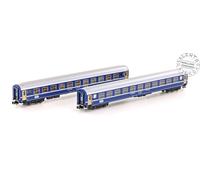 KATO 23009 - N 1:150 - Ensemble De 2 Voitures SBB Livrée Bleu Avec Eclairage