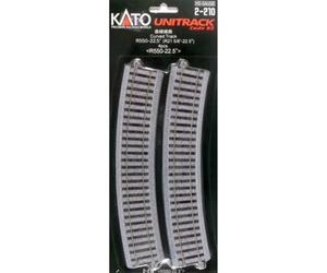 KATO H0 Unitrack 2-210 Lot de 4 Rails incurvés