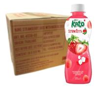 KATO - Jus de Fraise avec Nata de Coco - 24 X 320 ML - Multipack