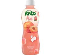 KATO - Jus de Pêche avec Nata de Coco - 1 X 320 ML (Lot de 6)