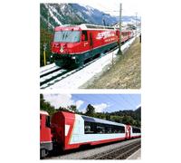 KATO K10-2026 N Glacier Express GE 4/4 III + 2 voitures de voyageurs de la RhB