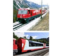 KATO K10-2026 N Glacier Express GE 4/4 III + 2 voitures de voyageurs de la RhB