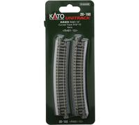 KATO N Gauge 20-160 Courbe voie R48 1-15° (4 pièces) Maquette ferroviaire Fou...