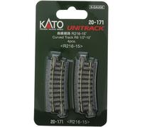 KATO N Gauge 20-171 Courbe voie R2 16-15° (4 pièces) / Maquette ferroviaire...