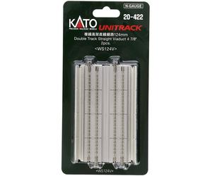 KATO N Gauge 20-422 Double voie ligne droite surélevée 124 mm (2 pièces) / Japon