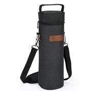Kato Tirrinia 1 bouteille sac isotherme sac à vin portable sac isotherme à vin avec sangles pour pique-nique fête BYOB restaurant dégustation de vin noir 10 × 34 cm