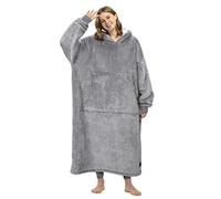 Kato Tirrinia Couverture à Capuche Longue, Sweat-Shirt Sherpa surdimensionné, Couverture Douce et Confortable, Cadeaux Chauds pour Femmes, Sweat-Shirt pour Adultes, Hommes et Femmes, Gris cendré