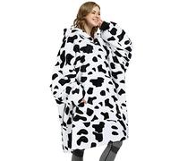 Kato Tirrinia Couverture à capuche, sweat-shirt Sherpa surdimensionné, couverture portable chaude super douce, pull à poche géant confortable à capuche géant adultes hommes femmes, Dalmatien