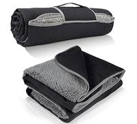 Kato Tirrinia Couverture de Pique-Nique imperméable, Couverture extérieure Lavable avec Doublure en Sherpa, Couverture de Camping 130 x 150 cm Coupe-Vent épais rembourré Chaud Pliable