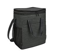 Kato Tirrinia Sac à Bouteille pour 6 Bouteilles Isotherme Sac à vin Isotherme Portable avec Sangle pour Pique-Nique, fête, Barbecue, Camping, dégustation de vin, Gris, 26 x 16 x 33 cm