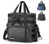 Kato Tirrinia Sac à déjeuner tactique 20 l double couche isolé, imperméable et anti-fuite, en polyester, pour homme et adulte, pour travail, pique-nique et extérieur Anthracite