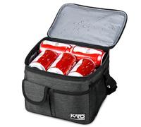 Kato Tirrinia Sac à Lunch Isotherme pour Femme Homme Boîte à Lunch Thermique étanche avec Poches supplémentaires pour Adultes et Enfants Sac Isotherme réutilisable pour Bureau, Pique-Nique Noir