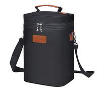 Kato Tirrinia Sac isotherme 4 bouteilles Sac à vin isotherme Portable Sac isotherme à vin avec sangles pour pique-nique fête BYOB Restaurant Dégustation de vin Beige 22 × 18 × 32 CM