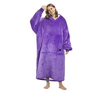 Kato Tirrinia Surdimensionné Sherpa Sweat À Capuche Couverture, Super Doux Chaud Géant Poche Avant Pull En Peluche Couverture avec Capuche pour Garçons Filles Ados Enfants, Mauve