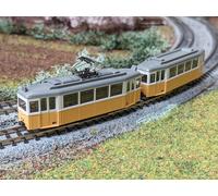 Kato Tram Urbain Motorisé Jaune + Remorque Utilisé En Italie Échelle N 1/160