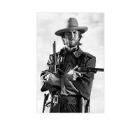KATONG Clint Eastwood Impression sur toile The Outlaw Josey Wales 1975 - Décoration murale pour salon, chambre à coucher - 50 x 75 cm