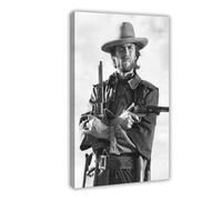 KATONG Clint Eastwood Impression sur toile The Outlaw Josey Wales 1975 - Décoration murale pour salon, chambre à coucher - 40 x 60 cm