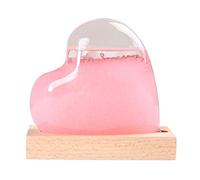 Katpost Verre Tempête Stations Météo, Prévisions Style Nordique Verre Météo, Prédicteur De Prévision De Cristal Antique, Baromètre En Forme De Diamant Avec Base En Bois