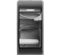 KATRIN® 223080250 Distributeur de papier toilette noir pour 2 rouleaux