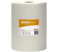KATRIN 48142 2 rouleaux de chiffons de nettoyage KATRIN Basic L2 1000 2 plis blanc, 1.000 feuilles