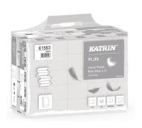 KATRIN® 61563 Essuie-mains pliés Plus - pliage en W, extra-blanc, 2250 feuilles