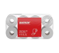 Katrin Basic 169505 Papier toilette 2 plis 250 feuilles 8 x 8 = 64 rouleaux dans un sachet plastique