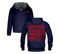 Katseye Beau Chaos Zipper Hoodie Manches Longues Streetwear Hommes Femmes Veste Parkas Hiver Manteau, bleu marine, S