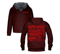 Katseye Beau Chaos Zipper Hoodie Manches Longues Streetwear Hommes Femmes Veste Parkas Hiver Manteau, marron, XXL