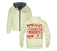 Katseye Beau Chaos Zipper Hoodie Manches Longues Streetwear Hommes Femmes Veste Parkas Hiver Manteau, beige, L