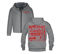 Katseye Beau Chaos Zipper Hoodie Manches Longues Streetwear Hommes Femmes Veste Parkas Hiver Manteau, gris, M