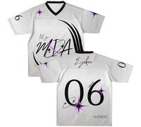 KATSEYE T-shirt unisexe en jersey pour fan de Kpop Merch for Eyecon, The Beautiful Chaos Tour 2025 Cadeau pour les fans de Kpop, style 1, S