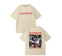 KATSEYE The Beautiful Chaos T-Shirt Imprimé Homme/Femme Rétro T-Shirt Coton Mode Manches Courtes Unisexe Été Haut-Khaki||x_s