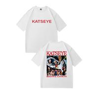 KATSEYE The Beautiful Chaos T-Shirt Imprimé Homme/Femme Rétro T-Shirt Coton Mode Manches Courtes Unisexe Été Haut-White||x_s