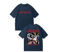 KATSEYE The Beautiful Chaos T-Shirt Imprimé Homme/Femme Rétro T-Shirt Coton Mode Manches Courtes Unisexe Été Haut-Navy||3X_l