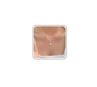 Katshdan Collier papillon pour femme en argent CZ avec pendentif papillon, petits papillons en cristal,ras du cou,petits papillons,colliers minimalistes pavés de strass scintillants,bijoux de mariée