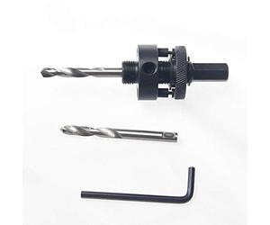 KATSU A2 Arbre pour Scie Cloche 32-152mm Hex Plus Bi Métal Core Embouts pour Scie Trépan HSS Cutter Adaptateur avec 2 Forets Pilotes HSS 122296