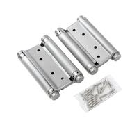 KATSU Charnières à Ressort à Double Action 5" 125mm, 1 Paire avec Vis Charnières de Porte Battantes Doubles en Acier Inoxydable pour Portes Intérieures et Extérieures de Cuisine de Café 54611050