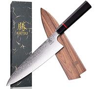 KATSU Couteau de Chef - Damas - Couteau de Cuisine Japonais