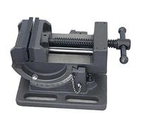 KATSU Étau de Perceuse à Colonne Inclinable 4" 100mm Professionnel Étau à Pince d'angle Inclinable Pince d'établi de Table de pour Travail en Acier