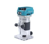 KATSU FIT-BAT 18V/21V Brushless Affleureuse à Bois Défonceuse sans Fil Routeur Menuisiers Outil avec Base, 3 Mandrins 1/4", 6 mm et 8 mm, sans Batterie et Chargeur 102770