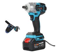 KATSU FIT-BAT 21V hocs sans Fil Brushless avec 4.0Ah Batterie, 1/2" 400Nm hocs Électrique Cordless, avec 2 Adaptateurs, 0-3500IPM 102488