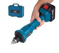 KATSU FIT-BAT 21V Meuleuse Droite sans Fil Brushless Moteur sans Balais avec 3,0 Ah Batterie et Chargeur, Mandrin de 6 mm et 6 Vitesses Variables, dans la Boîte
